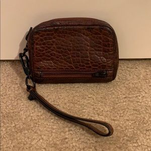 Alexander Wang burgundy Fumo wristlet